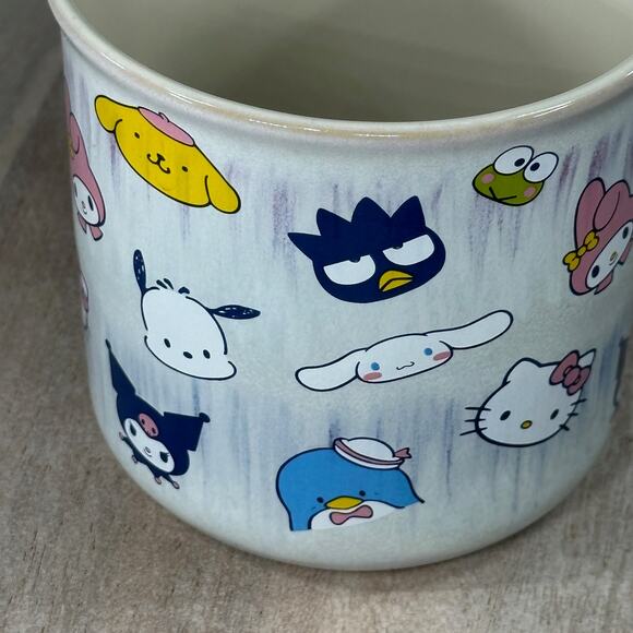 Hello Kitty Friends Ceramic Mug Glaze Face Wrap Around Design Gray Collectible - Picture 10 of 12